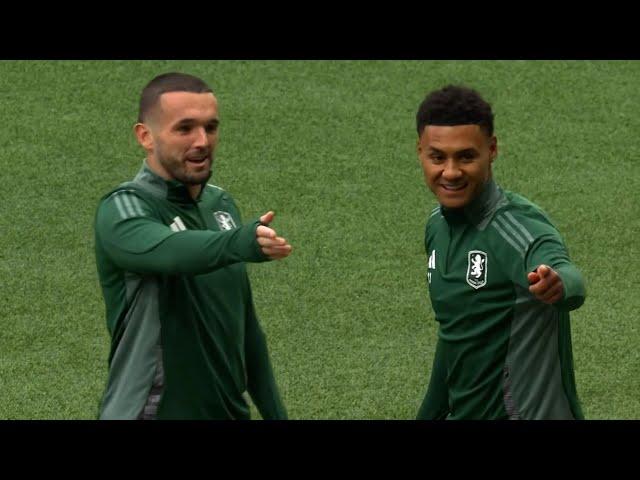 Aston Villa train at Wankdorf Stadium ahead of Young Boys Champions League clash 