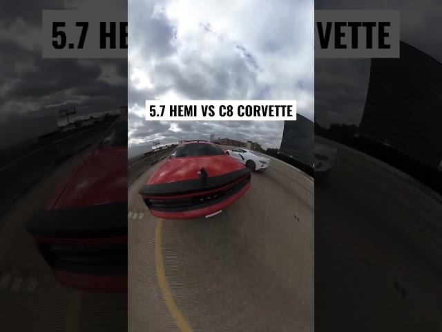 5.7 HEMI VS C8 CORVETTE #hellcat #c8corvette