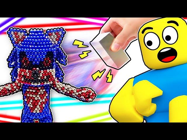 THE *CRAZIEST* SONIC.EXE VS MONSTER MAGNET BUILD... (Blocky Reaction)