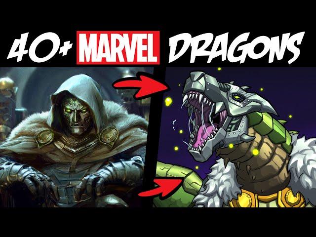 What if MARVEL CHARACTERS Were DRAGONS?! (Lore & Speedpaint) Compilation + Alternate Colors