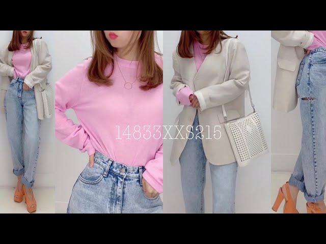 네츄럴 미니멀 코디 (feat. 린넨노카라 간절기니트 돌청바지)