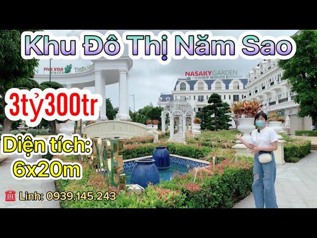  “XÃ LỖ” Nền KHU ĐÔ THỊ NĂM SAO 2  Diện tích 6x20m vị trí đẹp (FIVE STAR ECO CITY), sổ hồng riêng