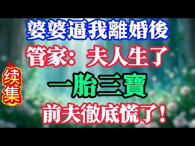 [续集]婆婆逼我離婚後，管家：夫人生了，一胎三寶，前夫徹底慌了！