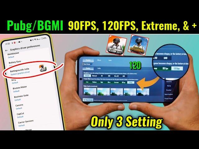 BGMI 90 FPS, 120 FPS, Extreme & Extreme+ Setting | Best Graphics Top 3 Setting | Prajapati Gaming