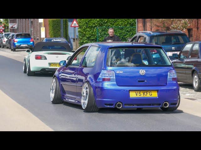 Low Tuner Cars leaving a Carshow | LowDown the Show 2024