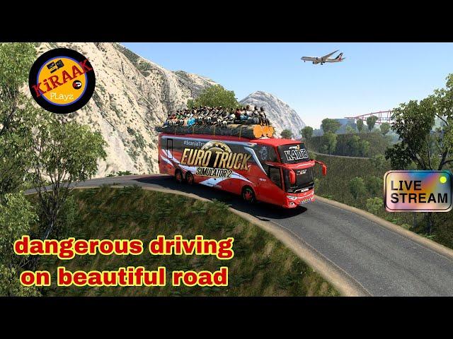 driving overload bus on beautiful road #31