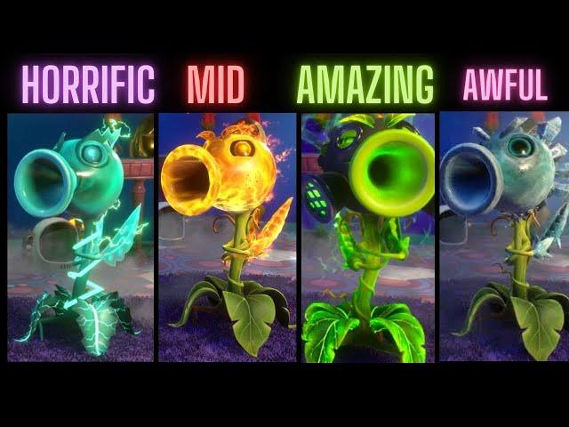 PvZ GW2 - PROFESSIONAL Peashooter Elementals Explanation and Ranking!