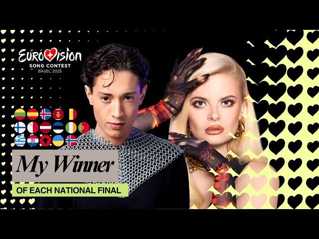 Eurovision 2025: My Winners | Each National Final | (Ratings) | (New: )