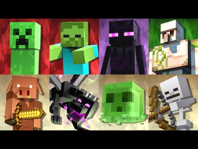 Minecraft Steve vs All Minecraft Enemies In Super Smash Bros Ultimate + Final Boss