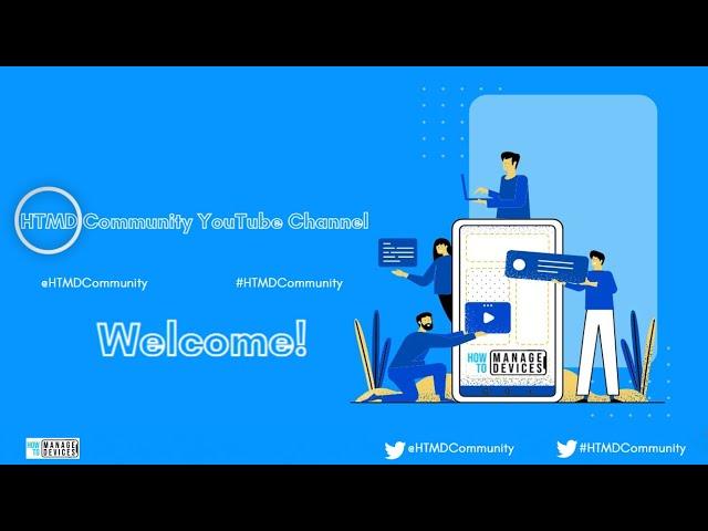 Welcome Message! HTMD Community YouTube Channel