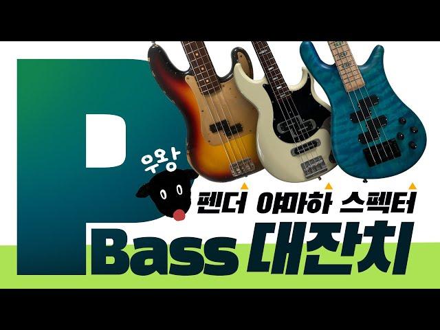 P Bass 특집 !! 펜더 커스텀샵 59 프레시젼 베이스 리뷰 (Feat. Yamaha BB2024X & USA Spector NS-2P)-손록손록tv-