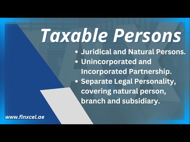 Taxable Persons