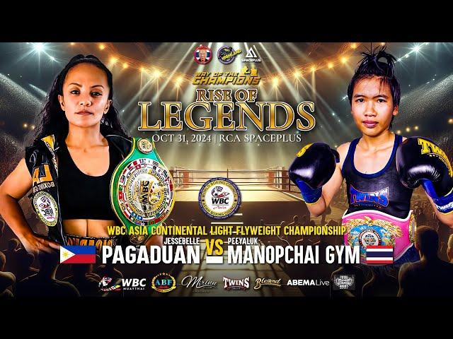 Jessebelle Pagaduan  VS Peeyaluk Manopchai Gym  | Oct 31, 2024