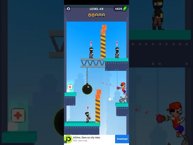 Web Master Stickman Superhero gameplay #imalidotcom level 49 Shoot the web jump and teleport