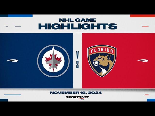 NHL Highlights | Panthers vs. Jets - November 16, 2024