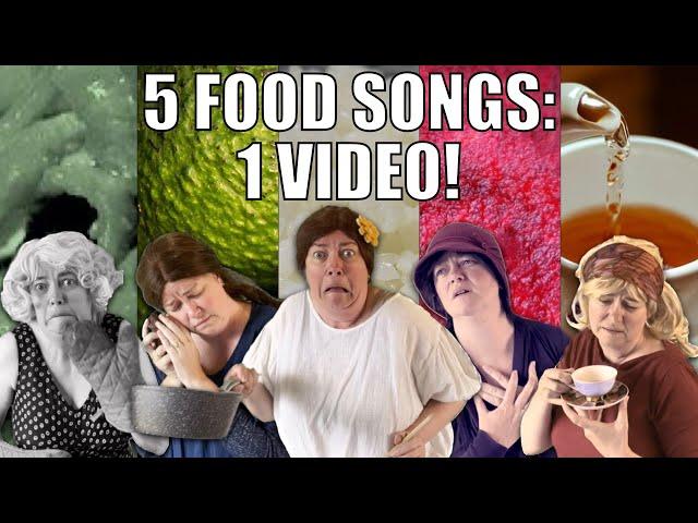 5 Food Parody Songs in one video! Prince, Eagles, Whitney Houston and more!