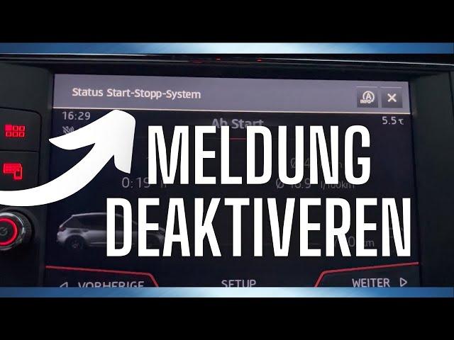 Start Stop Meldung ausschalten, deaktivieren VCDS