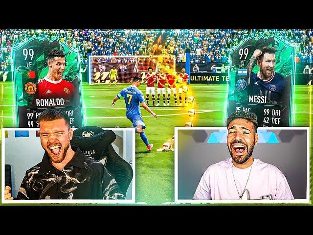 FIFA 22: C. Ronaldo 99 vs Messi 99 Freistoß Battle  Proownez vs Wakez Discard Challenge