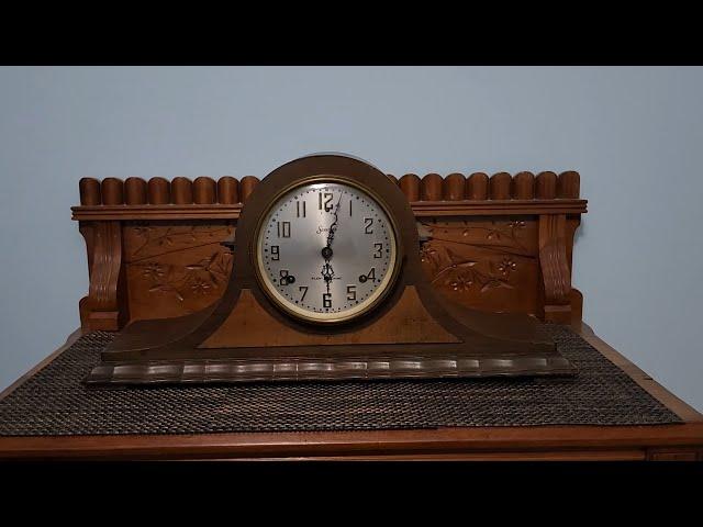 1930's Sessions "Westminster 22" Westminster Chime Tambour Mantel Clock