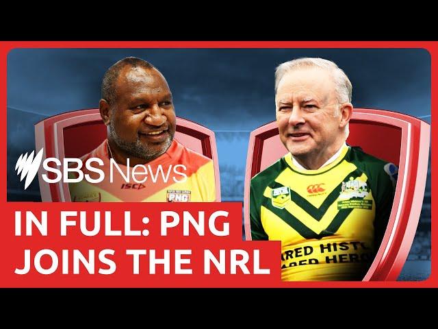 LIVE REPLAY: Australia and Papua New Guinea announce NRL deal — with a security condition