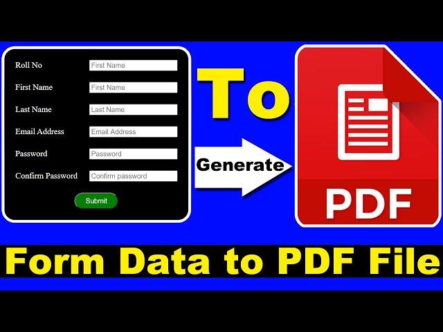 How to generate dynamic PDF File from HTML/ PHP Form in hindi/Urdu, HTML form data to pdf in hindi