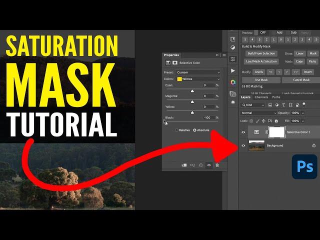 How to use SATURATION MASKS to add DEPTH to your Landscapes (in Photoshop)