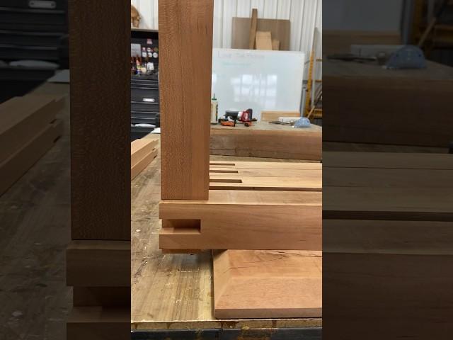 Test fit; Castle joint with a shoulder #lovetheprocess #woodshop #woodworking #table