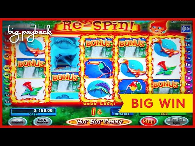 TOP AWARD SCORED! Hot Hot Penny Blue Lagoon Slot - BIG WIN BONUS!