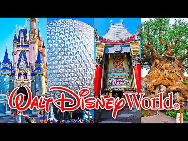 Walt Disney World 2024 - 4 Park Tour - Magic Kingdom, EPCOT, Hollywood Studios and Animal Kingdom