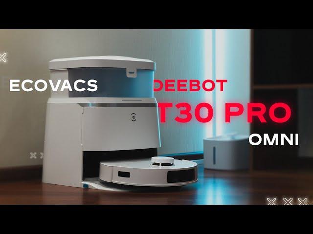 СОВЕРШЕНСТВО ТЕХНОЛОГИЙ РОБОТ ПЫЛЕСОС ECOVACS DEEBOT T30 PRO OMNI СО СТАНЦИЕЙ САМООЧИСТКИ 11 000 Па