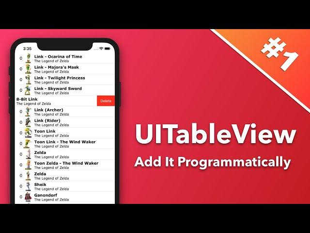 Adding a UITableView Programmatically