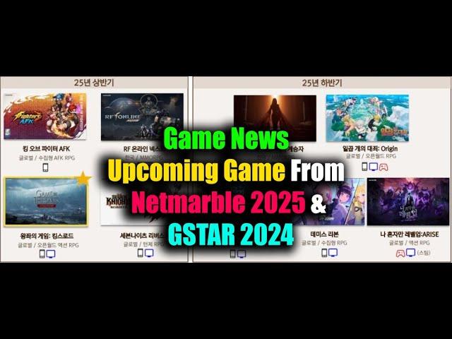 Game News Upcoming Game From Netmarble 2025 & Gstar 2024