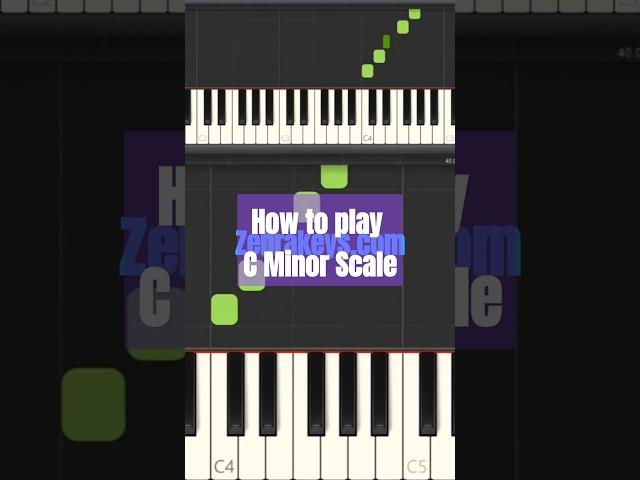 How to play C Minor Scale piano music tutorial