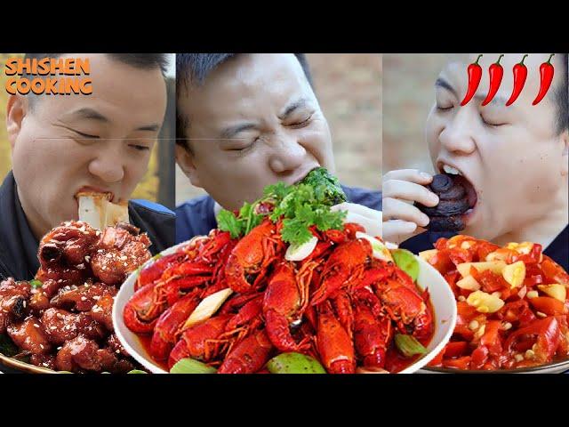 HIGH-END SPICY STRIPS, DRAGON SCALES, FISH NOODLES| Chinese Food Eating Show | Funny Mukbang ASMR