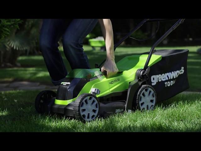 Greenworks 40V 35cm (14") Lawnmower - GWG40LM35K2