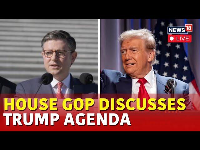 Mike Johnson Live On Trump's 2025 Agenda | House Republicans Discuss Trump Strategy | N18G