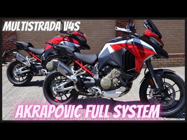 Ducati Multistrada V4s Full Akrapovic Exhaust System , Sport Livery ,carbon screen + extras