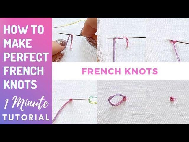 How to make perfect French Knots 🪡 Quick Step-by-Step Guide | Hand Embroidery Tutorial for Beginners