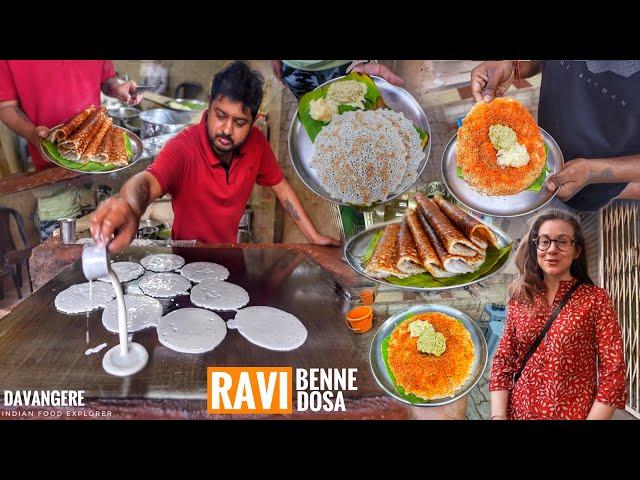 No.1 Benne Dosa Hotel | 1000 People Eat Everyday | Foreigner Choice Ravi Benne Dosa | Street Food