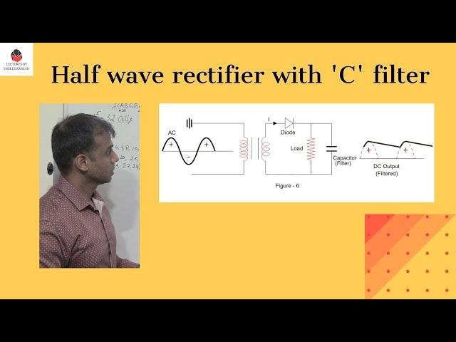 Half Wave Rectifier  with Capacitor  filter | Easy Explanation