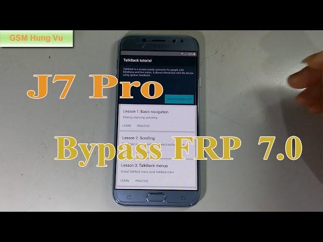 Bypass Google Account(FRP)  Samsung J7 Pro Android 7.0-GSM Hung Vu.