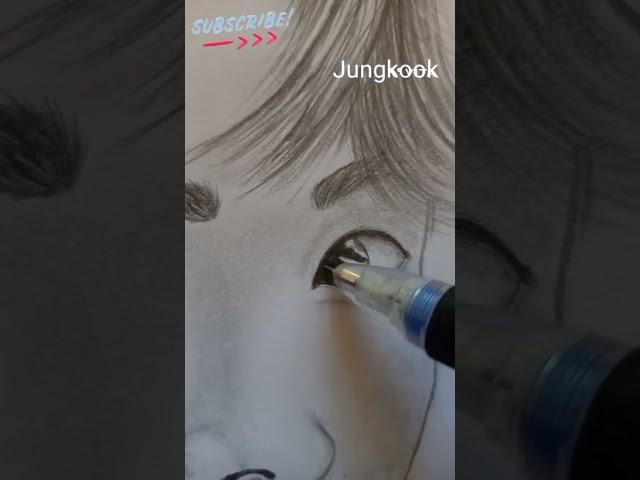 BTS Jungkook drawing#방탄소년단 드로잉#easy and simple drawing#saniya art class