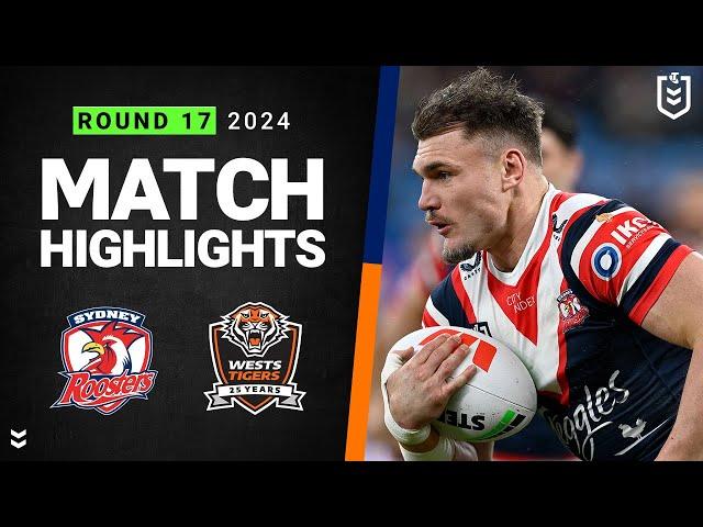 NRL 2024 | Roosters v Wests Tigers | Match Highlights