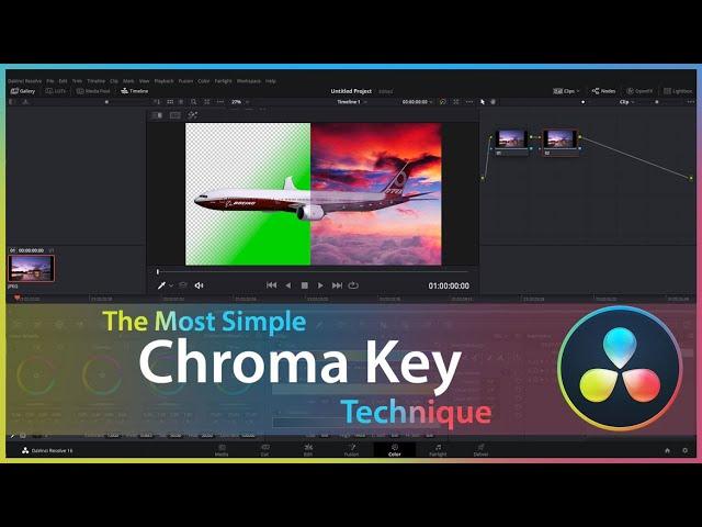 Chroma Key - Davinci Resolve 16 Tutorial 4K | RoughCut Tutorials