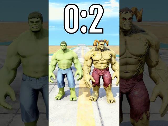 GREEN HULK vs DEVIL HULK in GTA 5! (BATTLES) #shorts