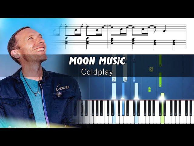 Coldplay - MOON MUSiC - Piano Tutorial with Sheet Music