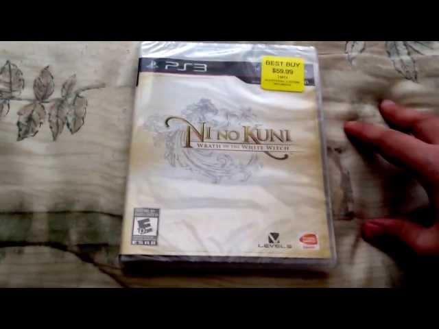 Ni no kuni Wrath of the white witch Unboxing for ps3