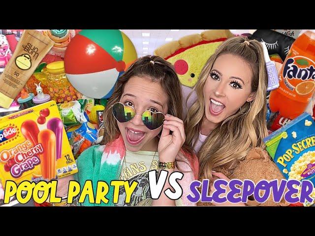 POOL PARTY️ VS SLEEPOVER PARTY TARGET SHOPPING CHALLENGE!