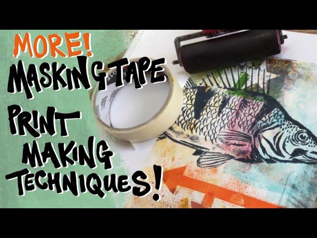 Masking tape printmaking techniques / demo