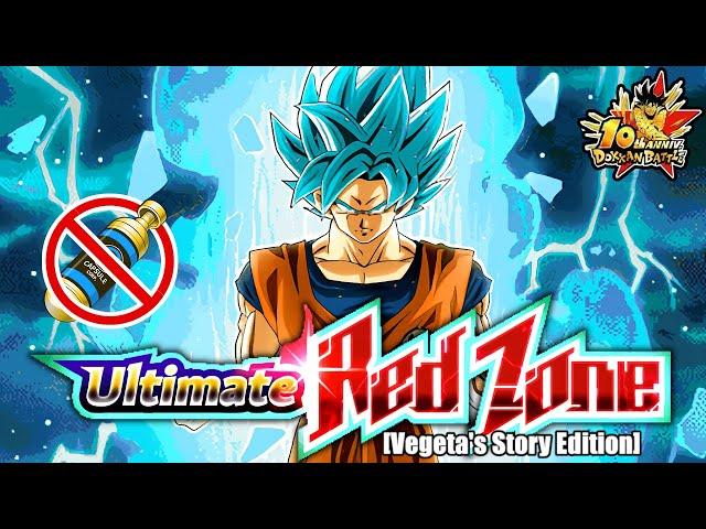 NO ITEMS! ULTIMATE REDZONE VEGETA'S STORY EDITION STAGE 10 (DBZ: DOKKAN BATTLE)